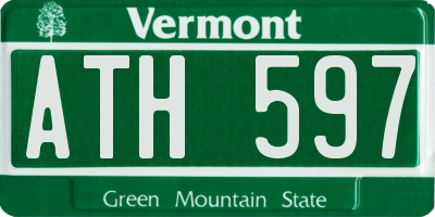 VT license plate ATH597