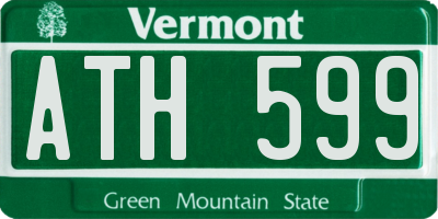VT license plate ATH599