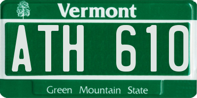 VT license plate ATH610