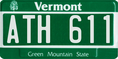 VT license plate ATH611
