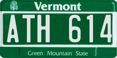VT license plate ATH614