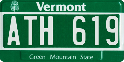 VT license plate ATH619