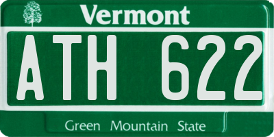 VT license plate ATH622