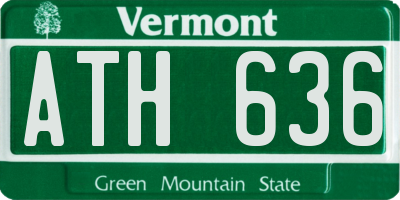 VT license plate ATH636