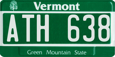 VT license plate ATH638