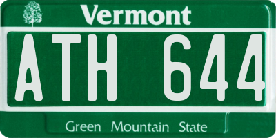 VT license plate ATH644