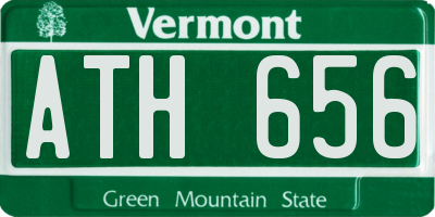 VT license plate ATH656