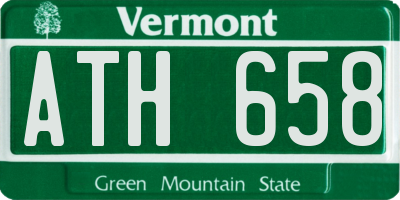 VT license plate ATH658
