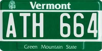 VT license plate ATH664