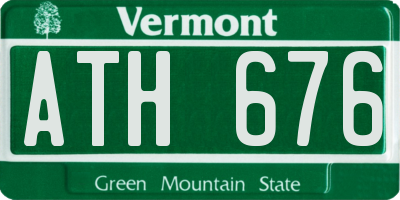 VT license plate ATH676
