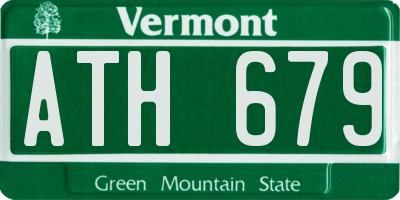 VT license plate ATH679