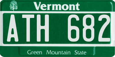 VT license plate ATH682