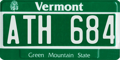 VT license plate ATH684