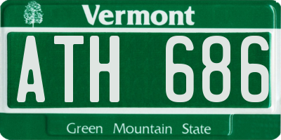 VT license plate ATH686