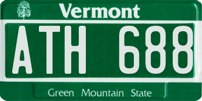 VT license plate ATH688