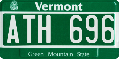 VT license plate ATH696
