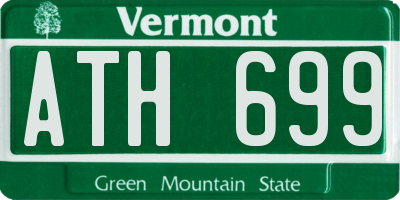 VT license plate ATH699