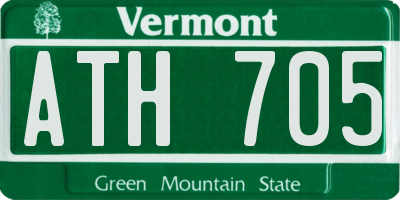 VT license plate ATH705