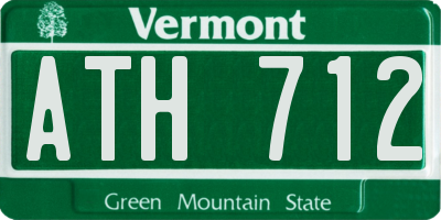 VT license plate ATH712