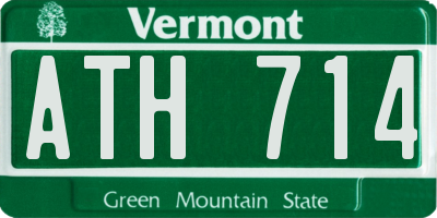 VT license plate ATH714