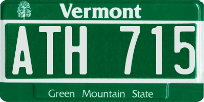 VT license plate ATH715