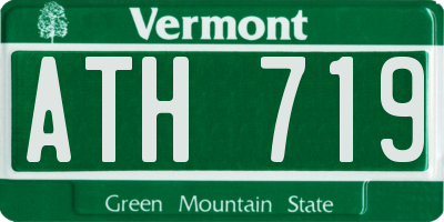 VT license plate ATH719