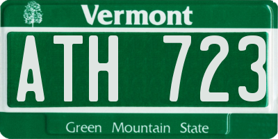 VT license plate ATH723