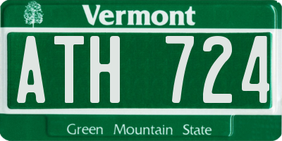 VT license plate ATH724