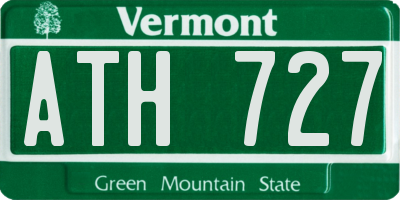 VT license plate ATH727