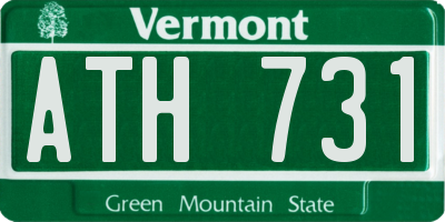 VT license plate ATH731