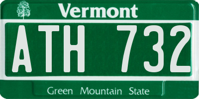 VT license plate ATH732
