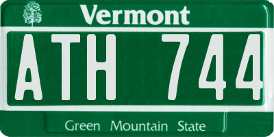 VT license plate ATH744