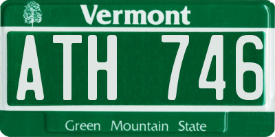 VT license plate ATH746