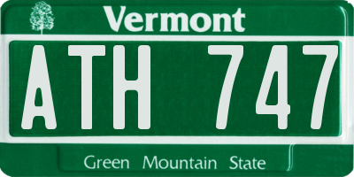 VT license plate ATH747