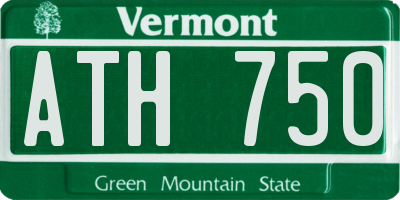 VT license plate ATH750