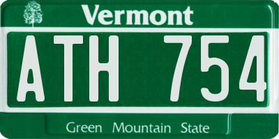 VT license plate ATH754