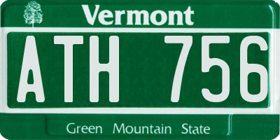 VT license plate ATH756