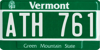 VT license plate ATH761