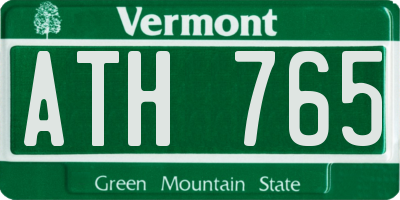 VT license plate ATH765
