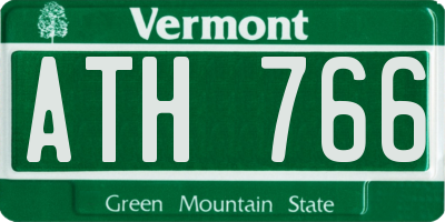VT license plate ATH766