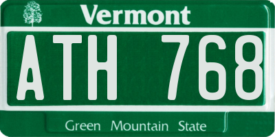 VT license plate ATH768