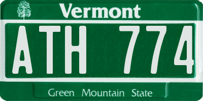VT license plate ATH774
