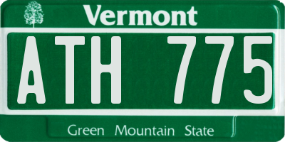 VT license plate ATH775