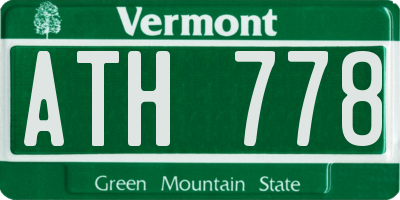 VT license plate ATH778