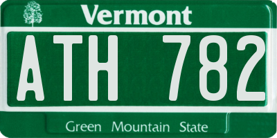 VT license plate ATH782