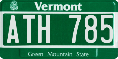 VT license plate ATH785