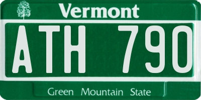 VT license plate ATH790