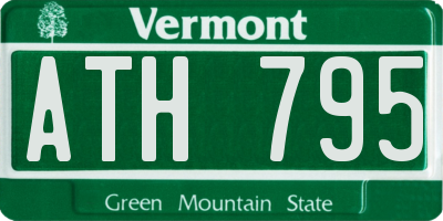 VT license plate ATH795