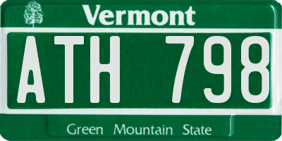 VT license plate ATH798