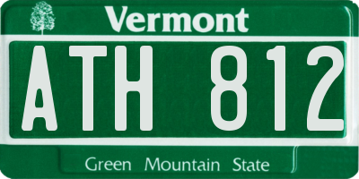 VT license plate ATH812